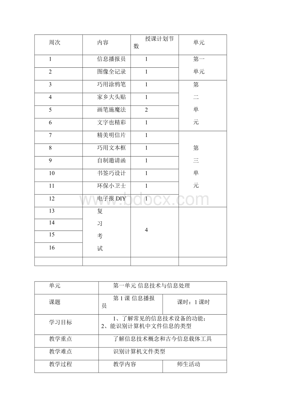 四年级上信息技术教案最新最全Word文档下载推荐.docx_第3页