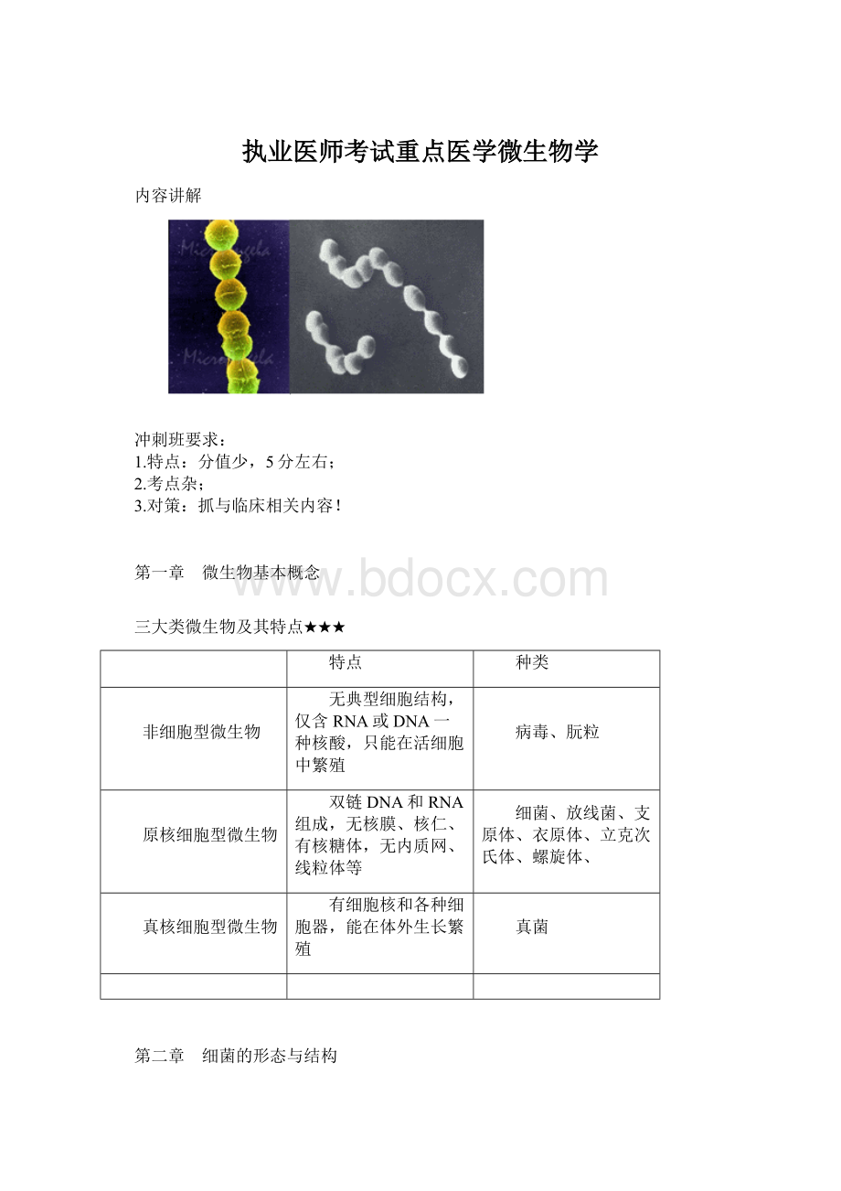 执业医师考试重点医学微生物学Word格式文档下载.docx