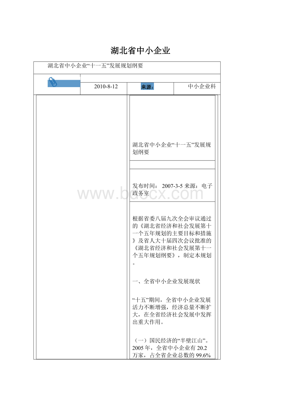 湖北省中小企业.docx_第1页