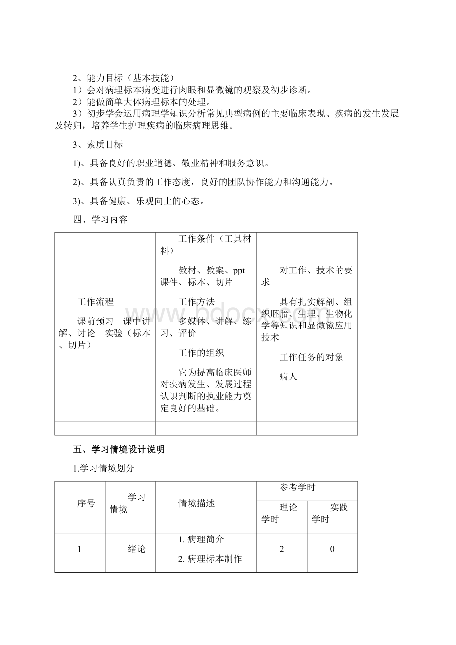 护理系《病理学》课程标准.docx_第3页