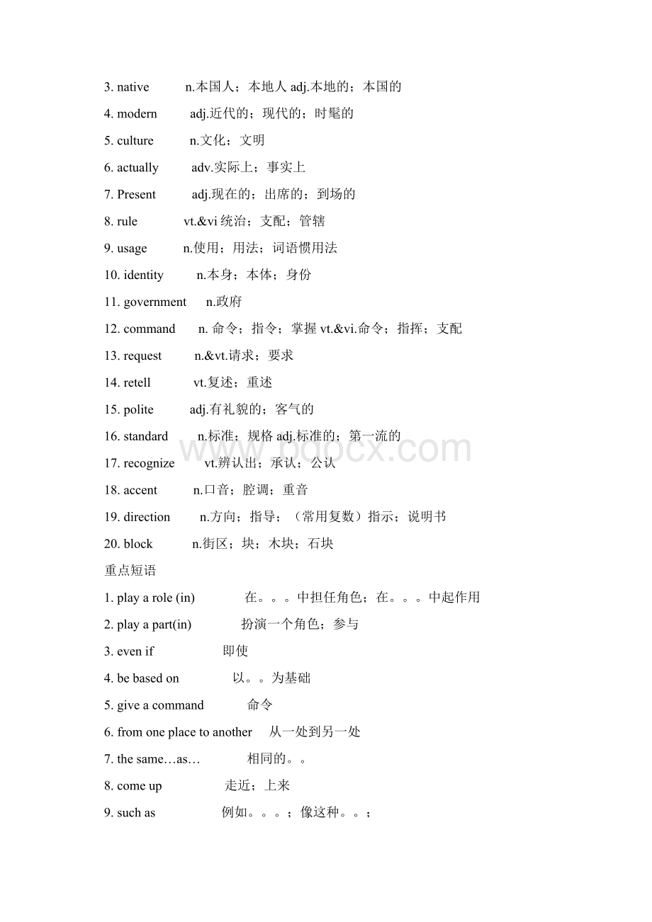 高中新课标高考英语词组词汇大集合新人教版必修1必修5.docx_第3页