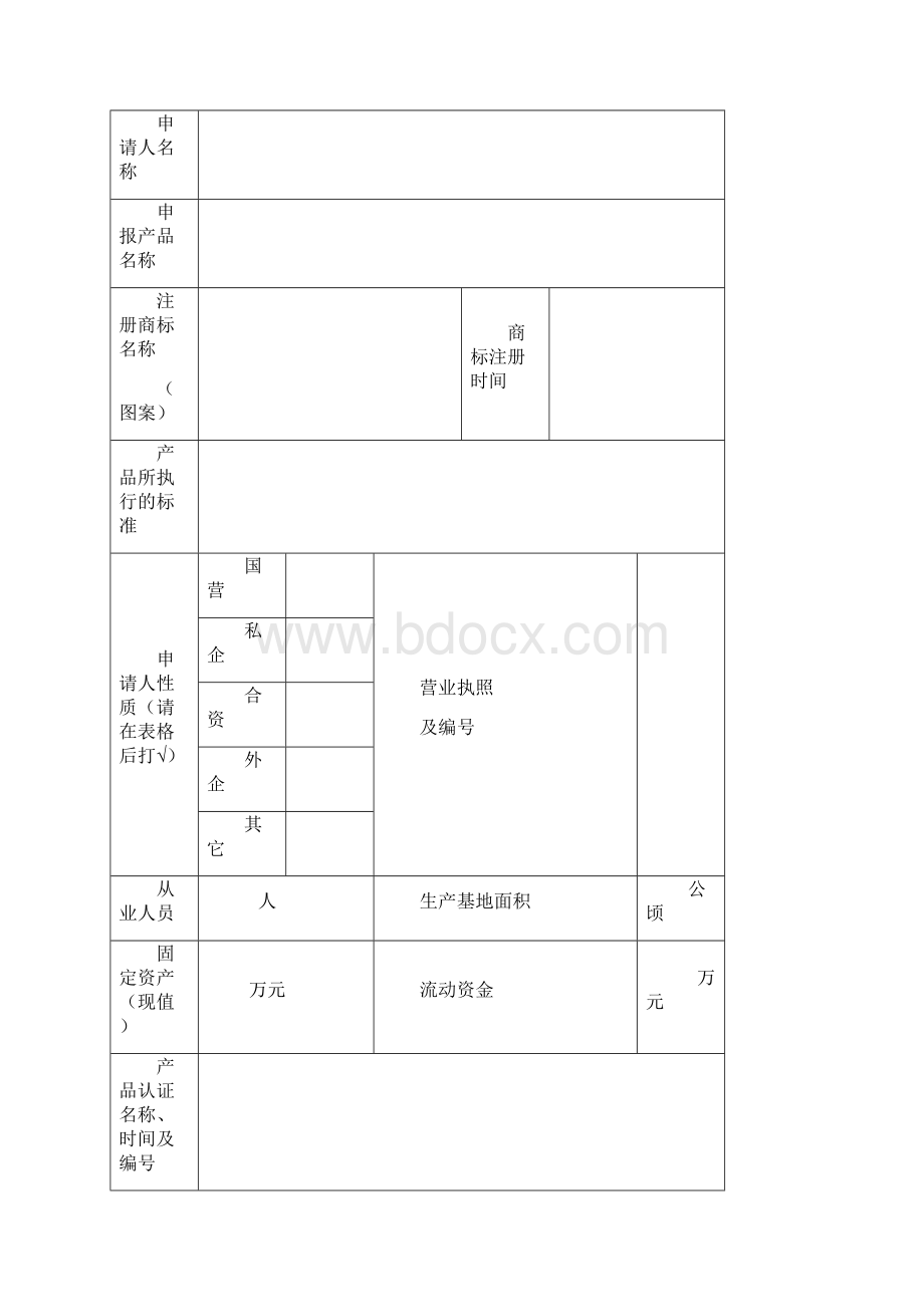 湖南名牌农产品申请表Word文件下载.docx_第2页