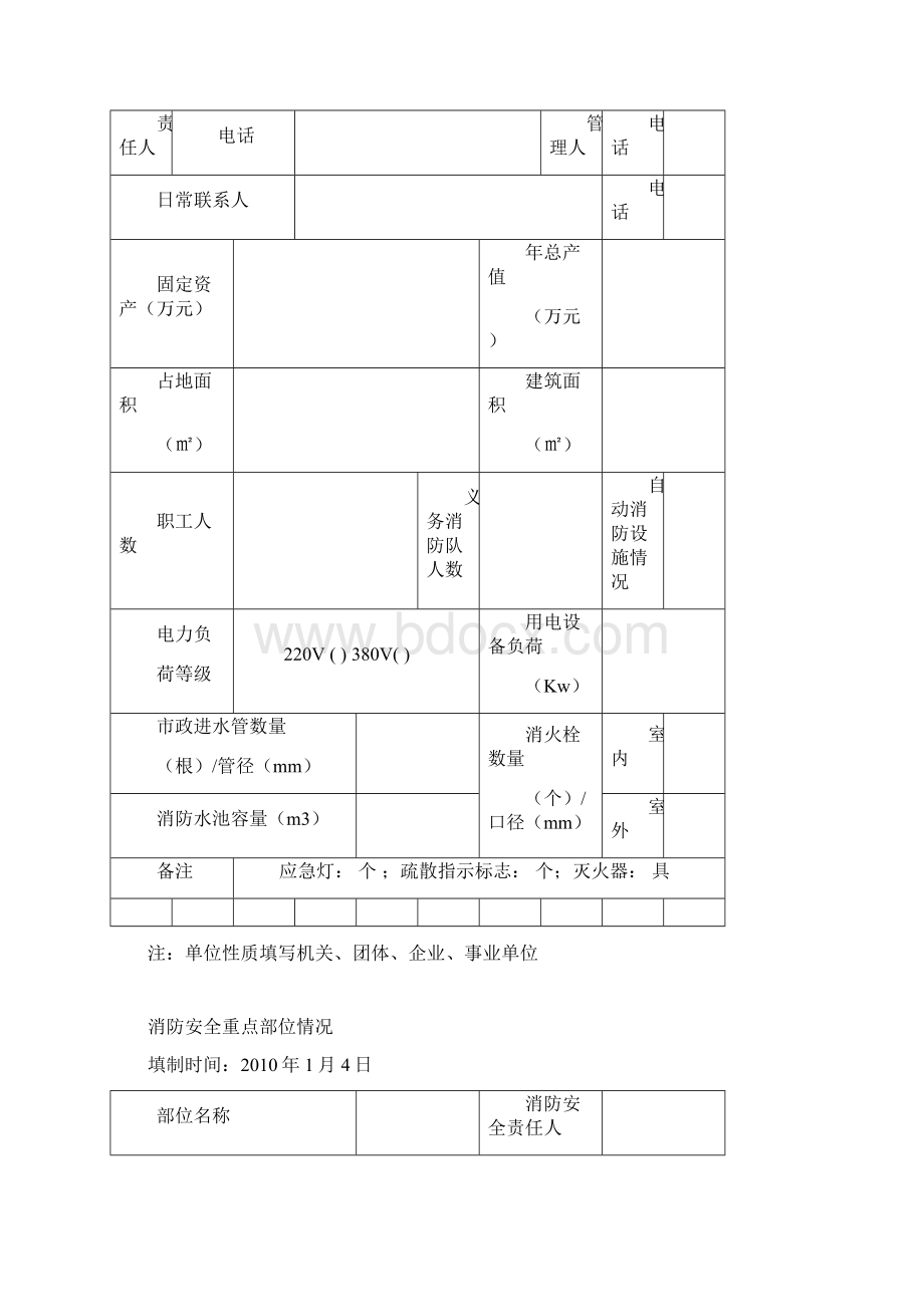 消防重点单位档案模板.docx_第3页