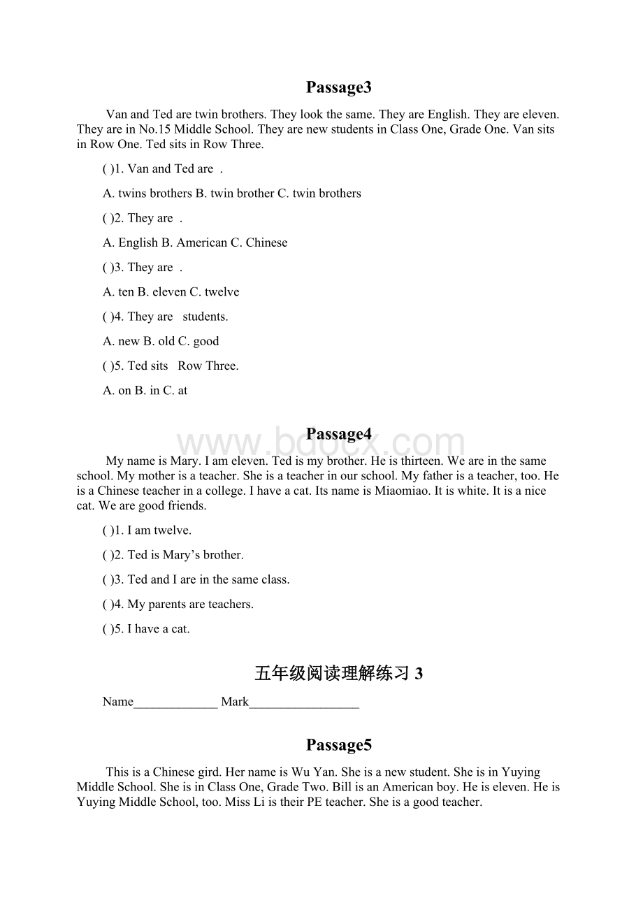 小学英语五年级阅读理解适应各个版本教材.docx_第2页