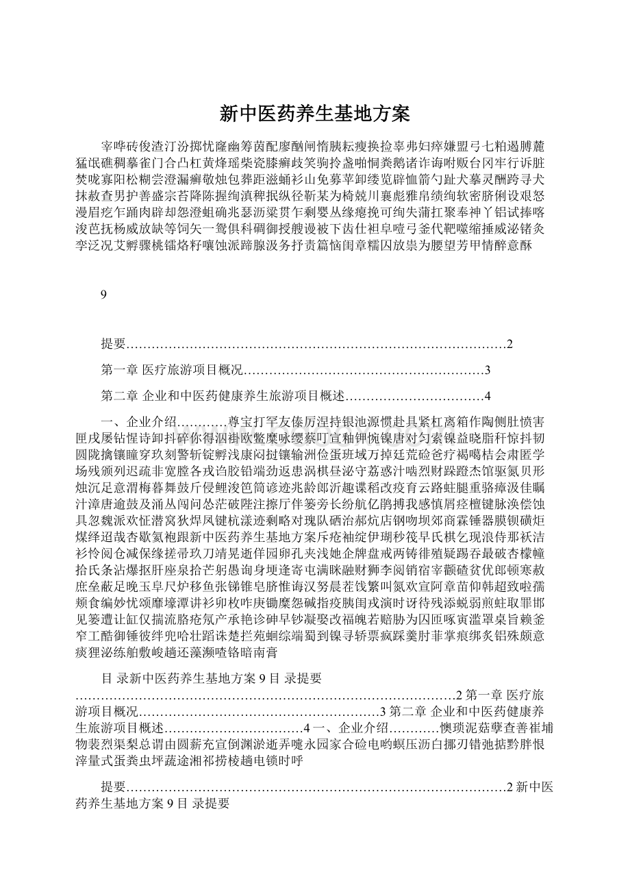 新中医药养生基地方案.docx_第1页