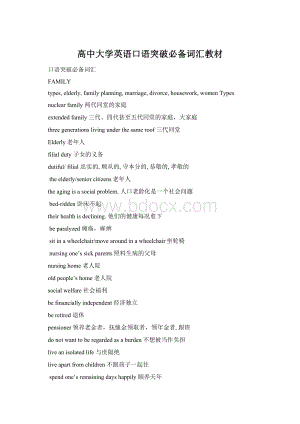 高中大学英语口语突破必备词汇教材Word文件下载.docx