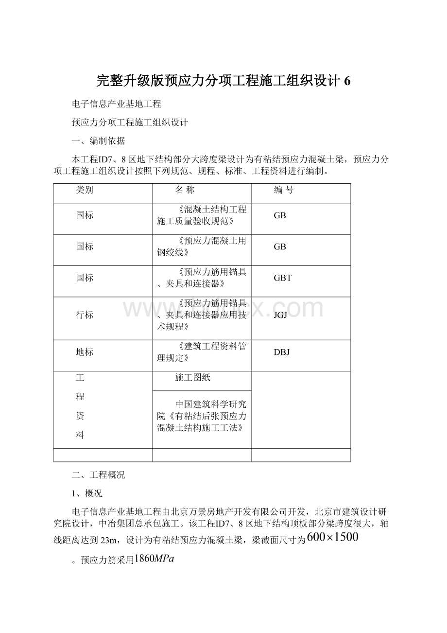 完整升级版预应力分项工程施工组织设计6.docx