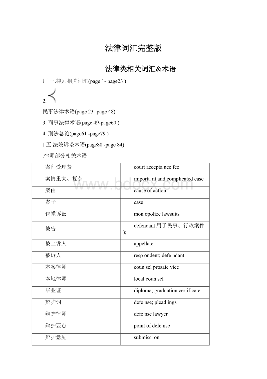 法律词汇完整版Word文件下载.docx_第1页