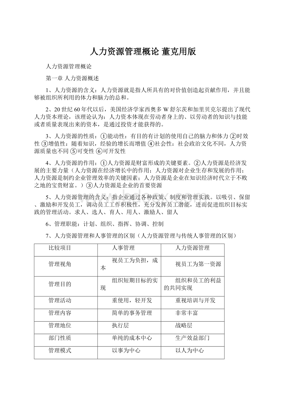 人力资源管理概论 董克用版.docx_第1页