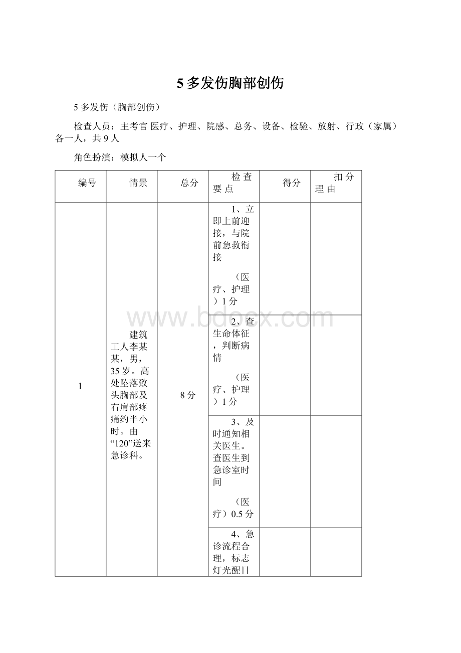 5多发伤胸部创伤Word文档下载推荐.docx_第1页