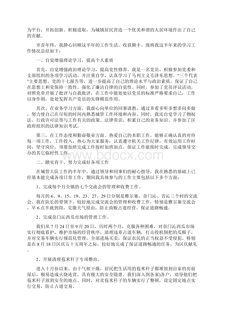 城管个人年终总结范文文档格式.docx_第2页