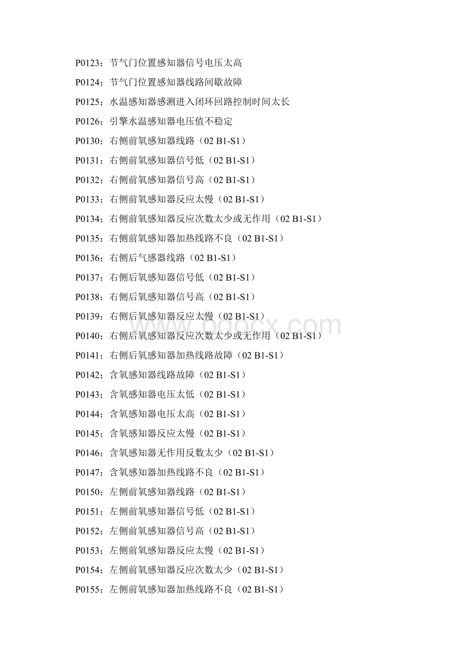 最新汽车故障码大全Word文件下载.docx_第2页