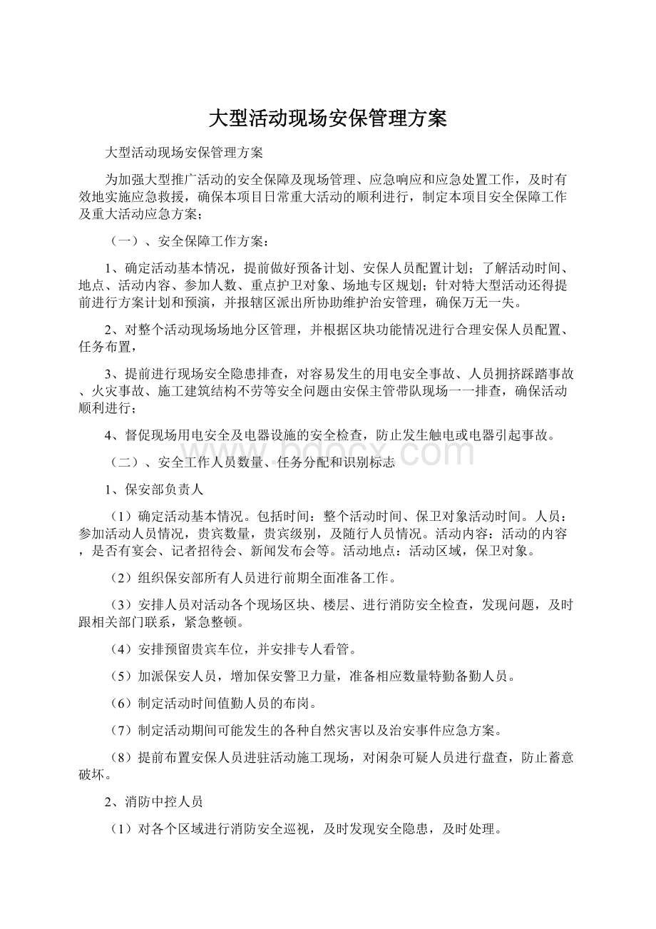 大型活动现场安保管理方案.docx