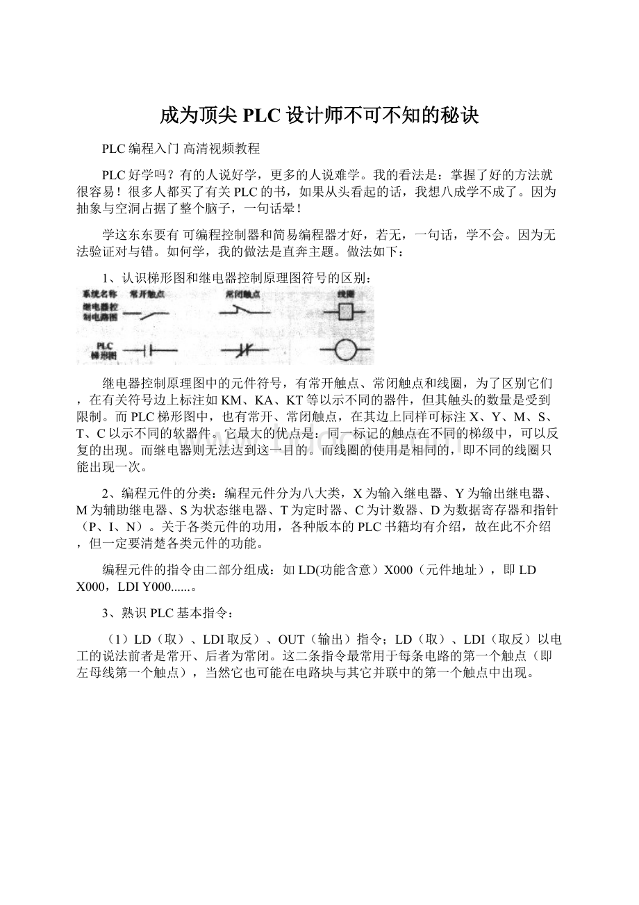 成为顶尖PLC设计师不可不知的秘诀.docx_第1页