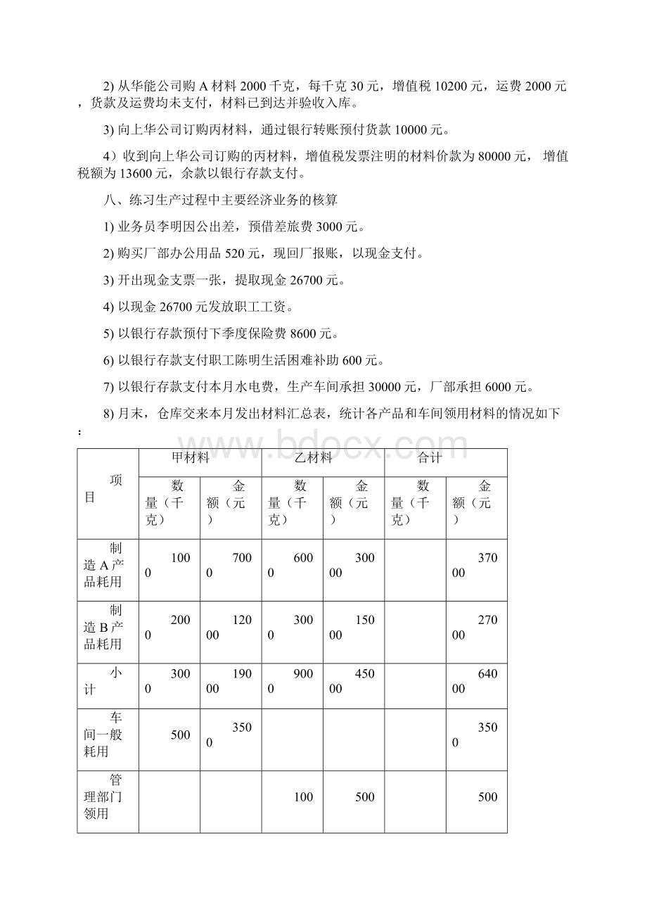 基础会计工业企业经济业务分录练习试题.docx_第3页