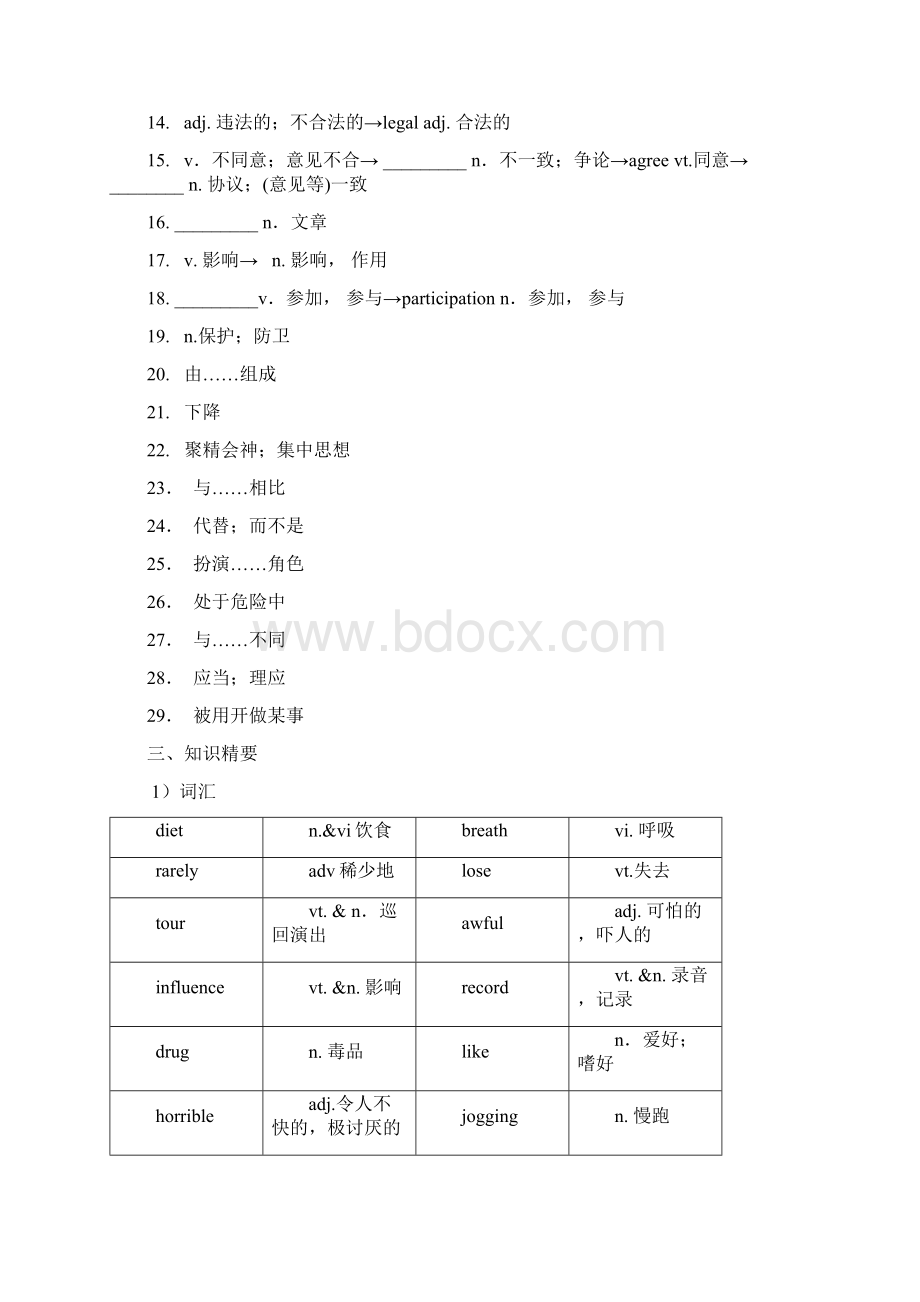 外研版高一英语词汇复习必修二Module12教案语文.docx_第2页