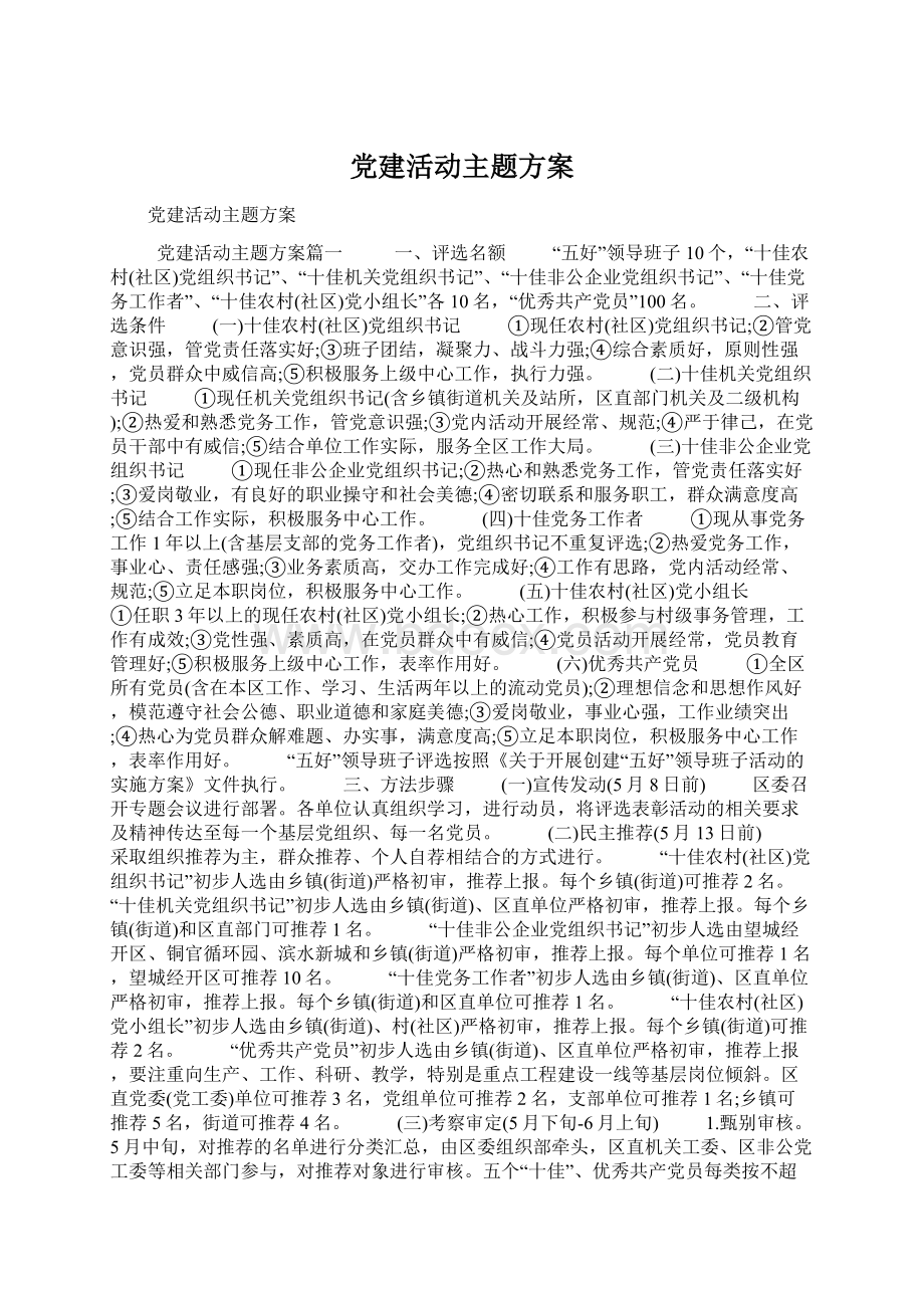 党建活动主题方案.docx