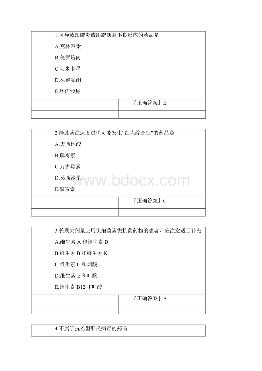 执业西药师考试辅导医学专业知识二习题精讲全套共9份Word文件下载.docx_第2页