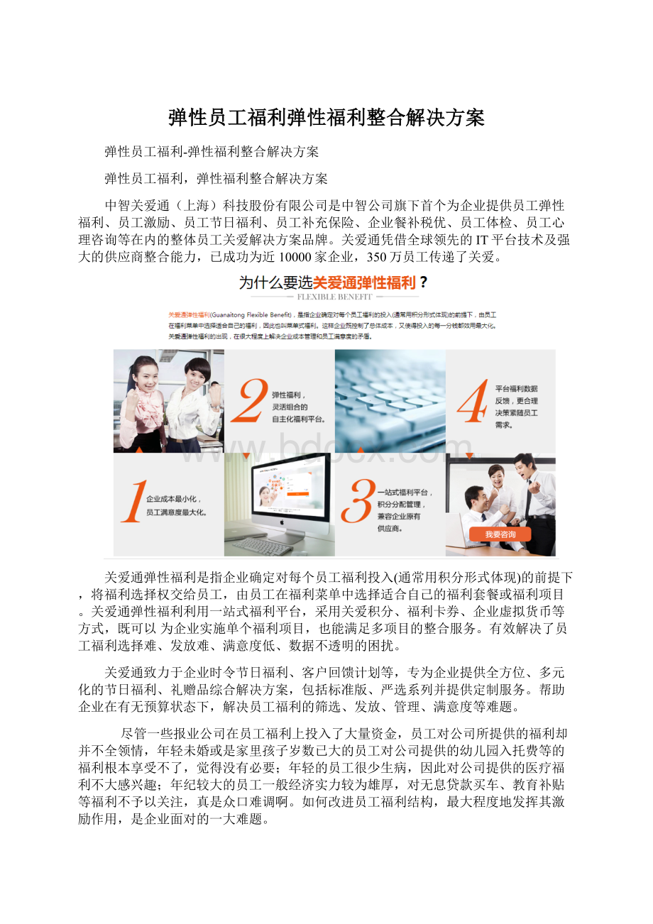 弹性员工福利弹性福利整合解决方案Word格式文档下载.docx