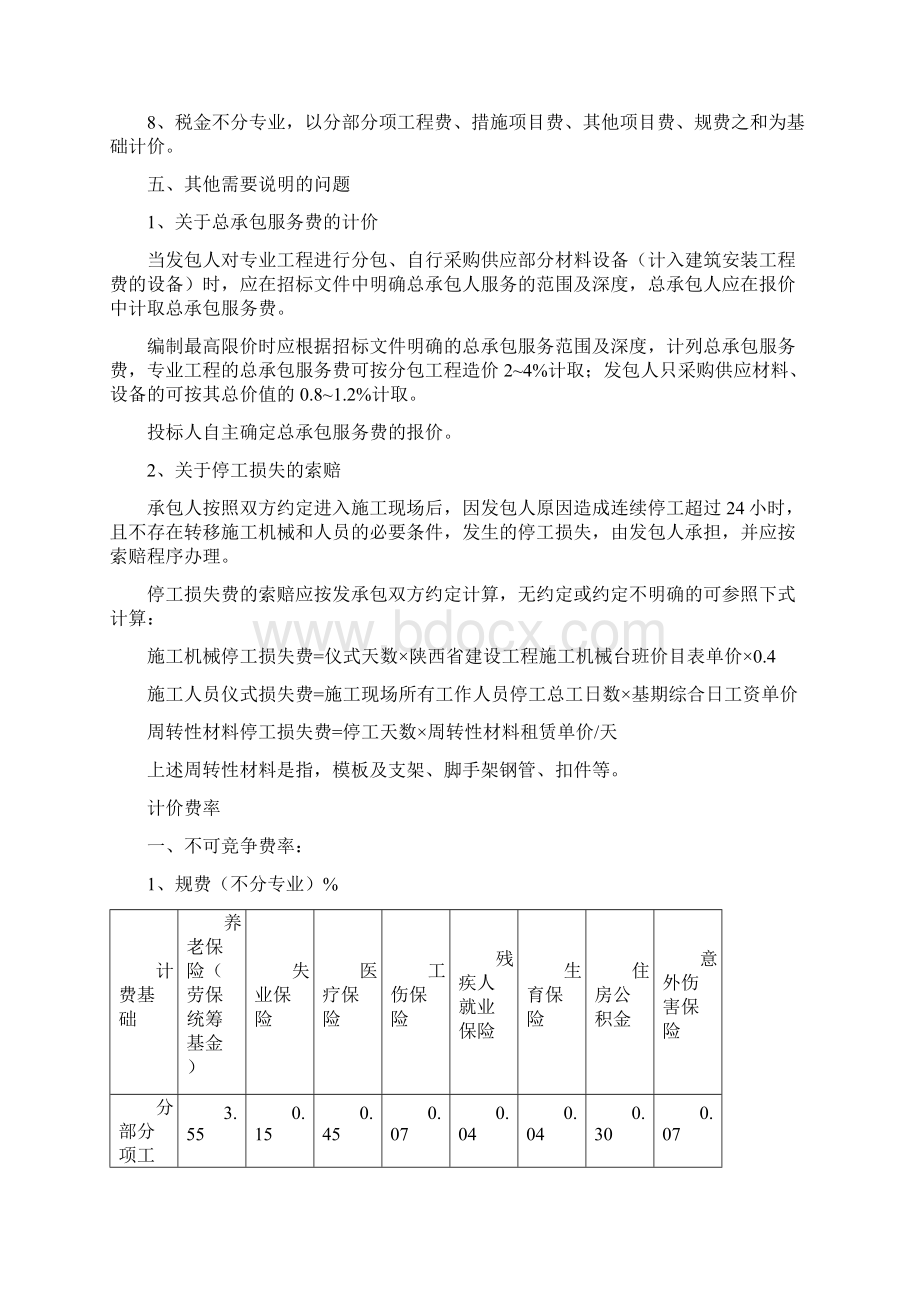 最新精选陕西工程量清单计价费率.docx_第3页