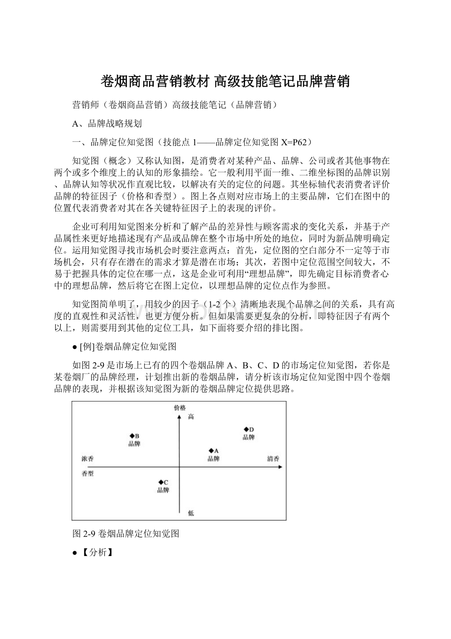 卷烟商品营销教材 高级技能笔记品牌营销.docx