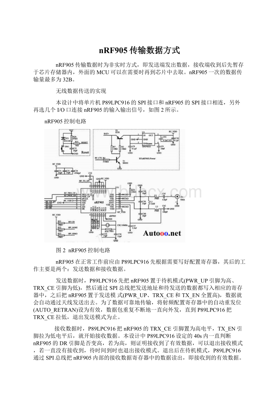 nRF905传输数据方式Word格式文档下载.docx_第1页