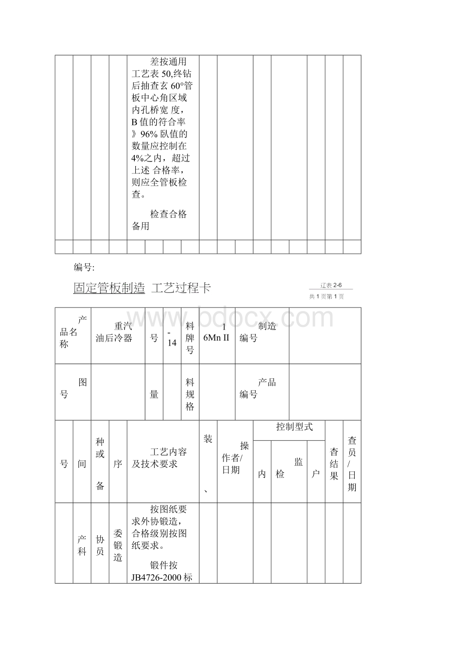 工艺技术浮头式换热器制造工艺卡全套Word下载.docx_第3页