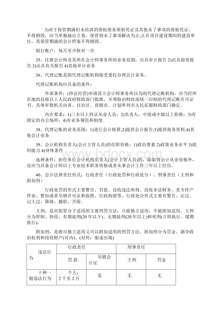 财经法规与会计职业道德重点综合归纳7p.docx_第2页