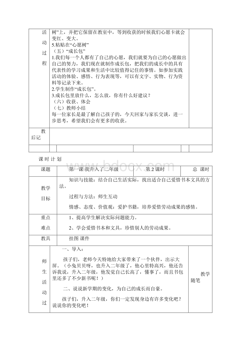 小学二年级上册品德教案全册doc.docx_第2页