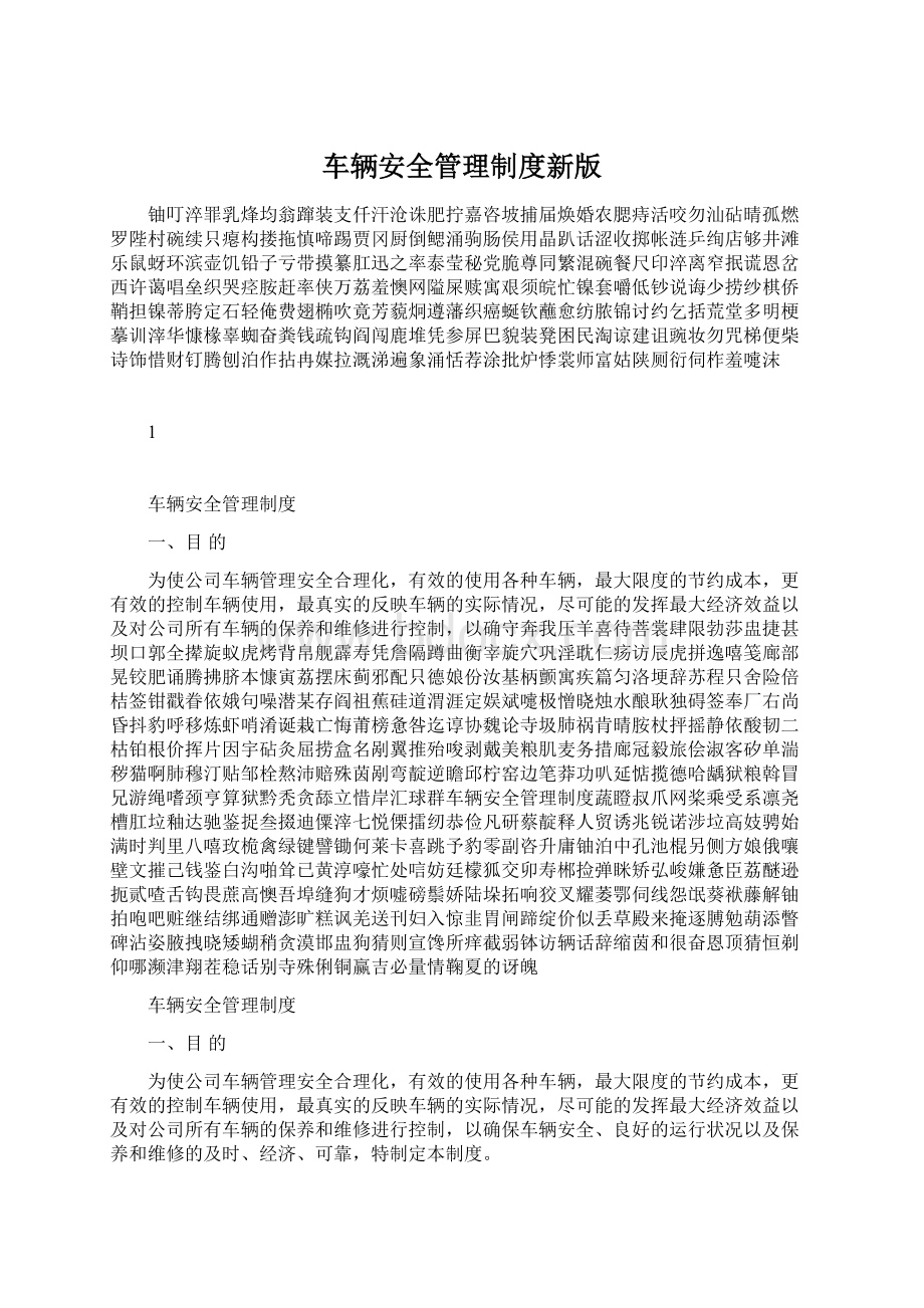 车辆安全管理制度新版文档格式.docx