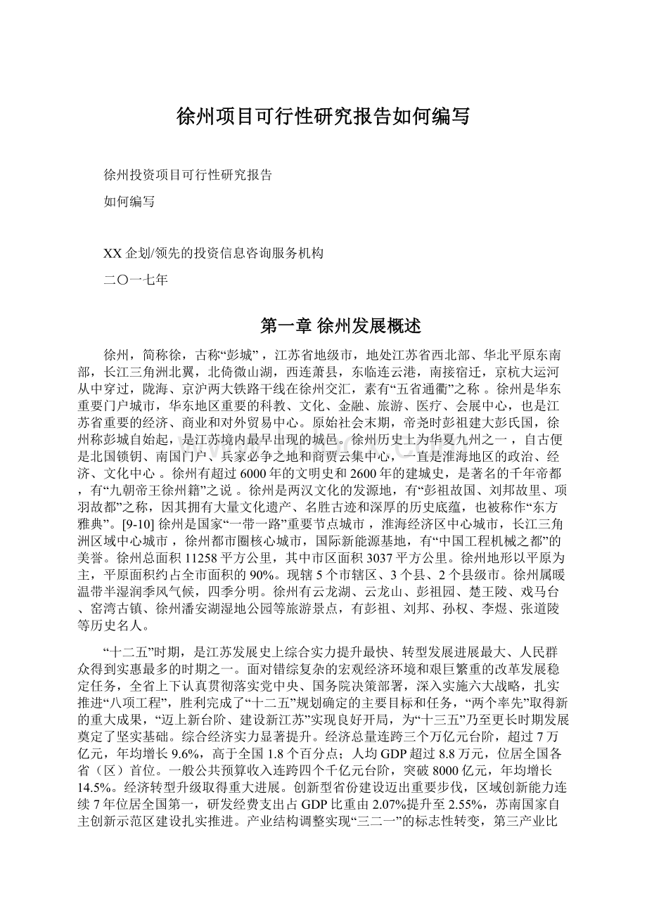 徐州项目可行性研究报告如何编写.docx_第1页