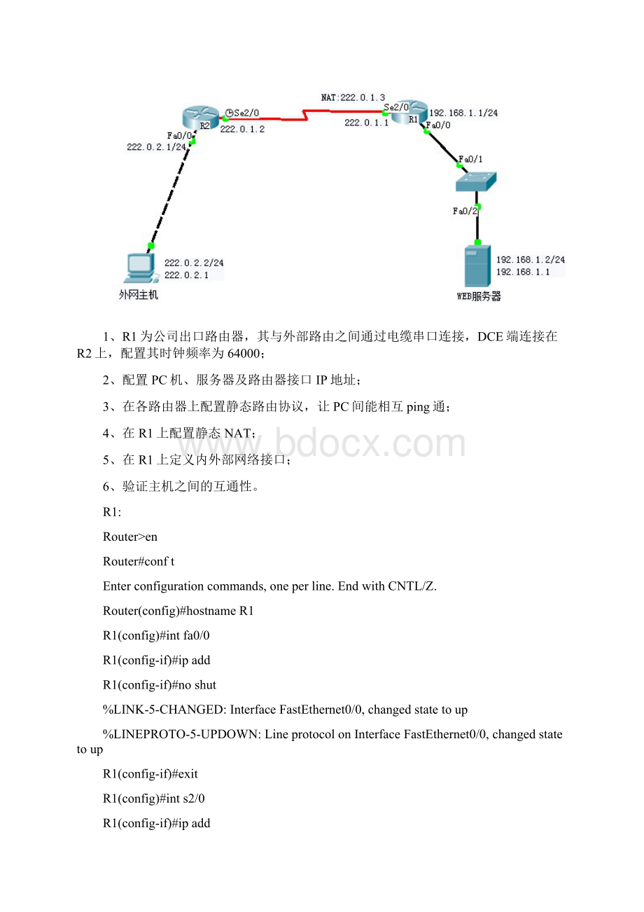 PacketTracer网络地址转换NAT配置实验.docx_第2页