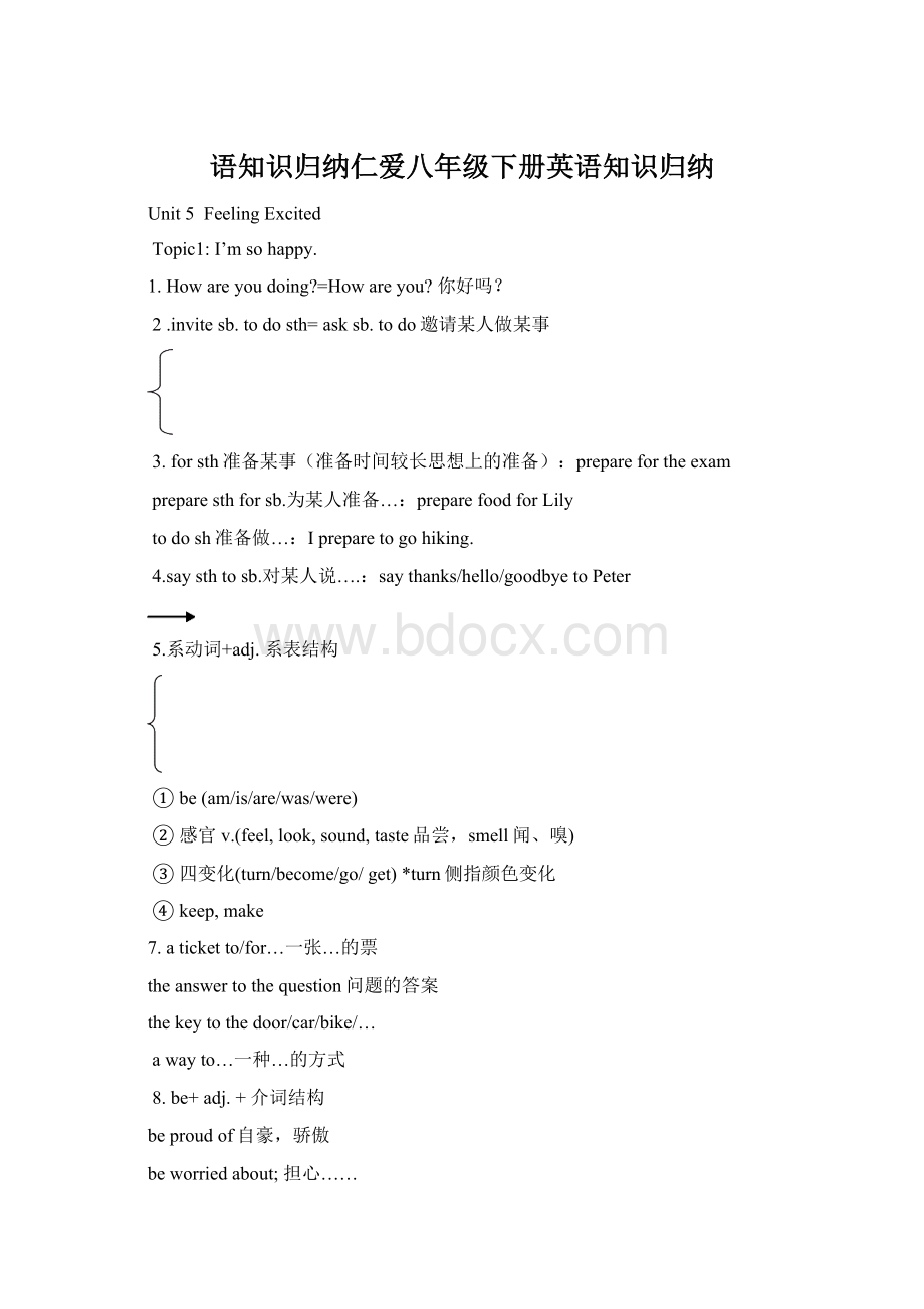 语知识归纳仁爱八年级下册英语知识归纳Word文档格式.docx_第1页