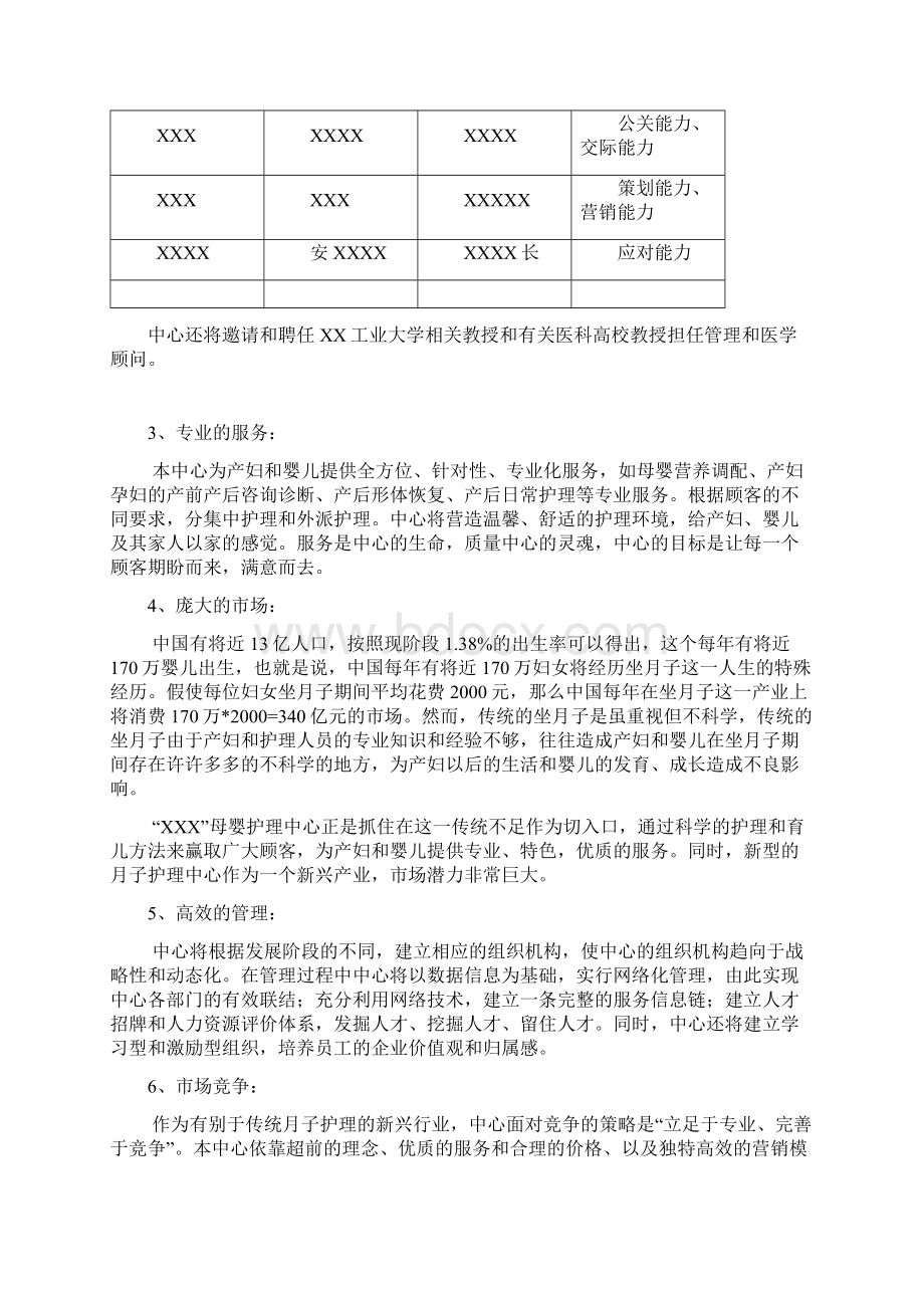 母婴护理中心月子会所投资项目商业计划书.docx_第2页