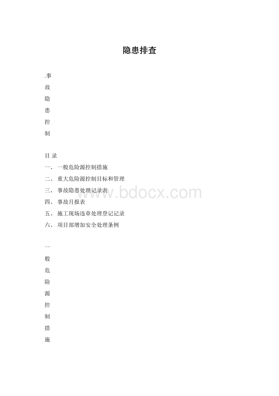 隐患排查文档格式.docx