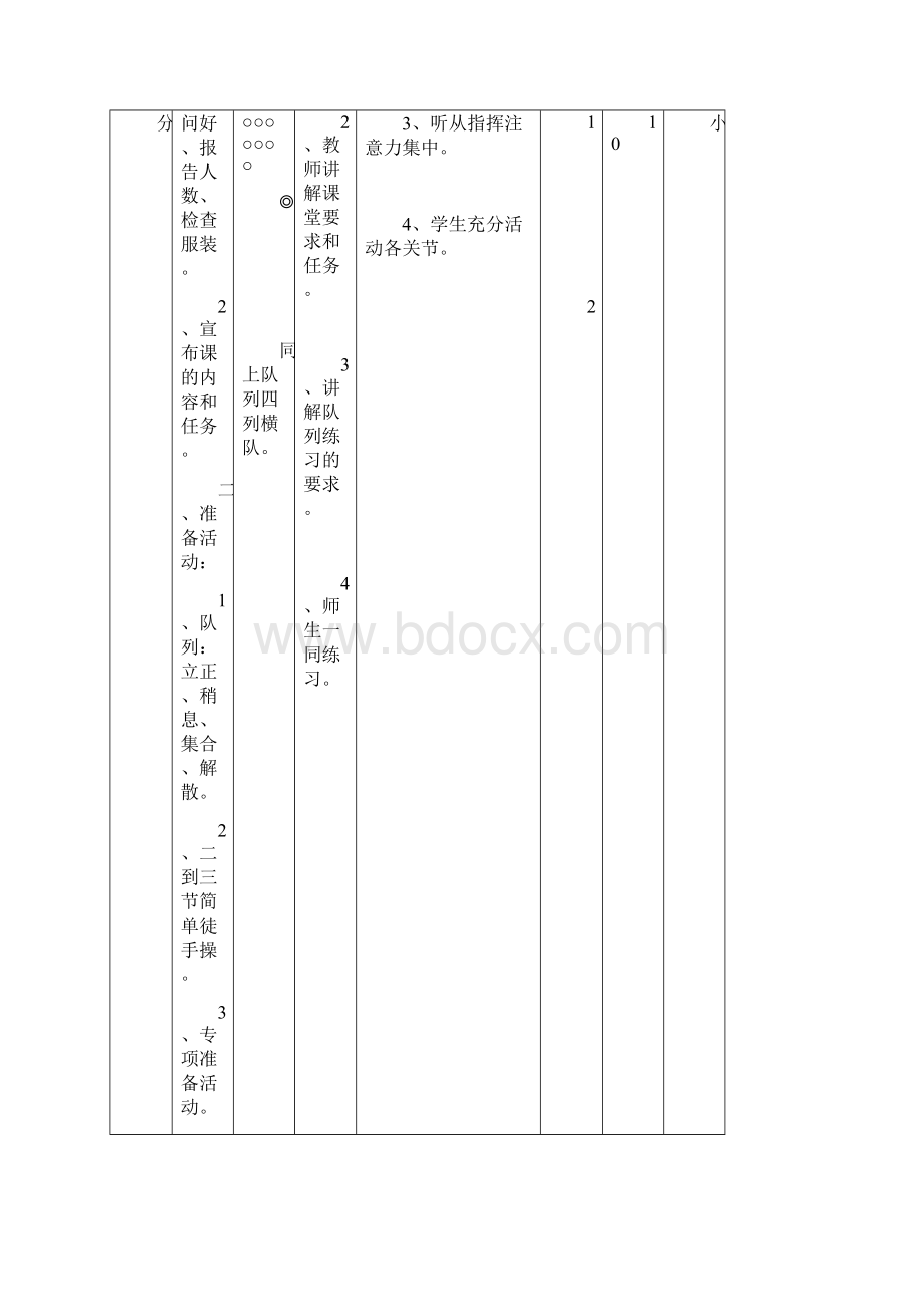 小学五年级体育课教案.docx_第3页