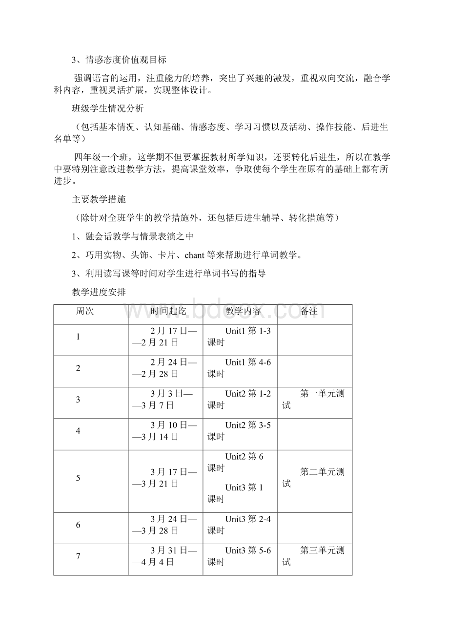 pep3小学四年级英语下册册教案全册.docx_第2页