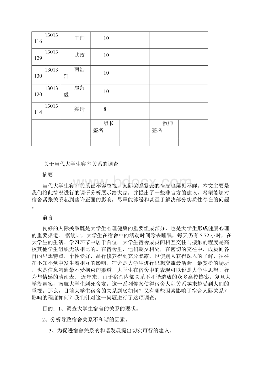 关于当代大学生寝室关系的调研Word文档格式.docx_第2页