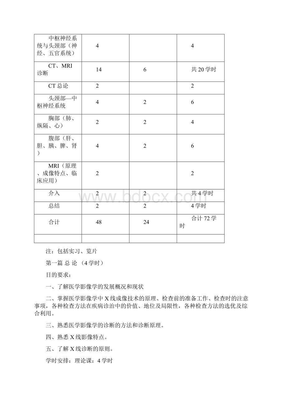 医学影像学教学大纲文档格式.docx_第3页