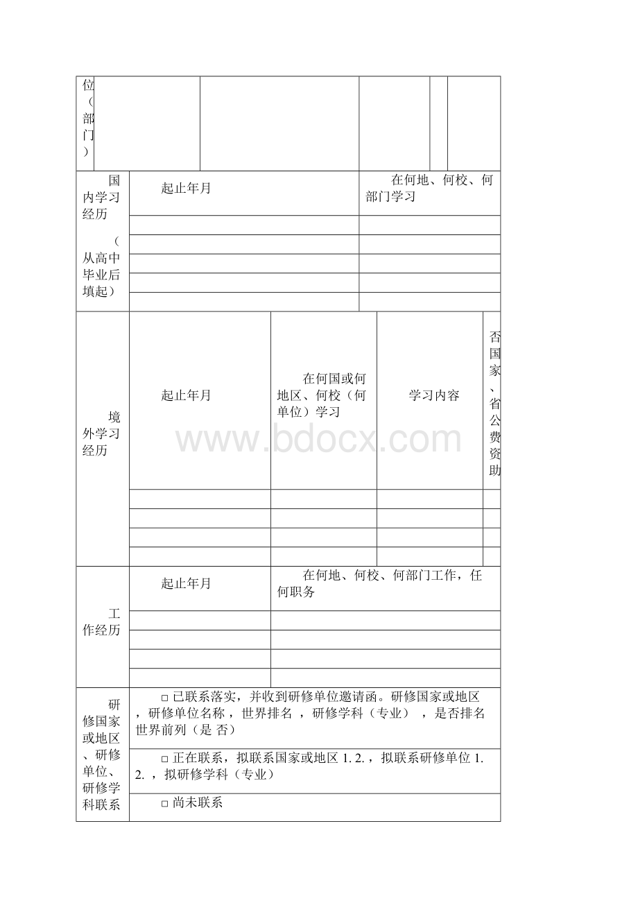 江苏省高校中青年骨干教师境外研修推荐表.docx_第3页