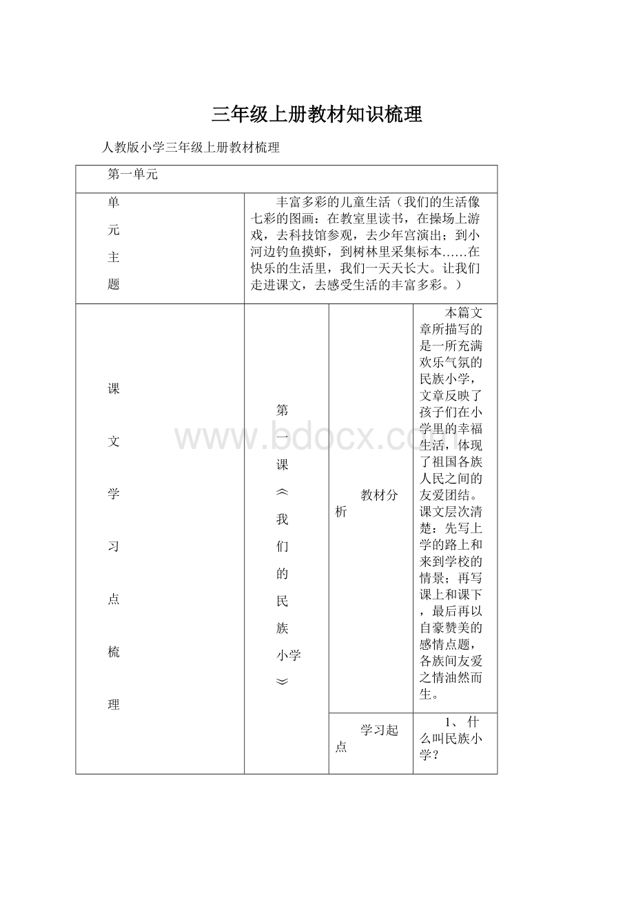 三年级上册教材知识梳理.docx_第1页