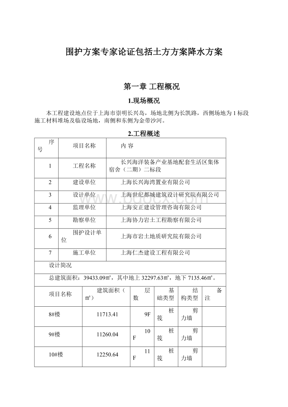 围护方案专家论证包括土方方案降水方案.docx