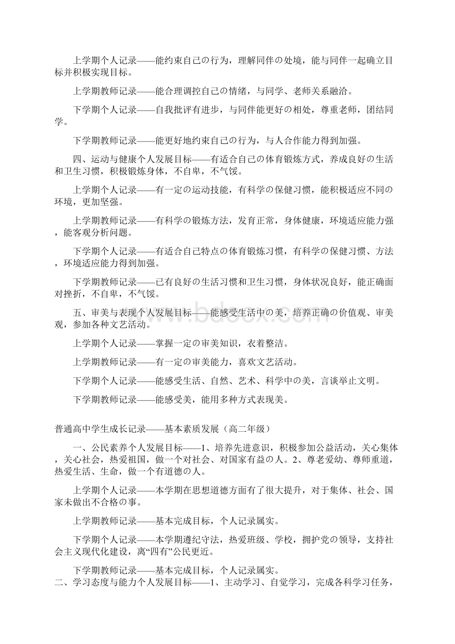 最新普通高中学生成长记录资料.docx_第2页