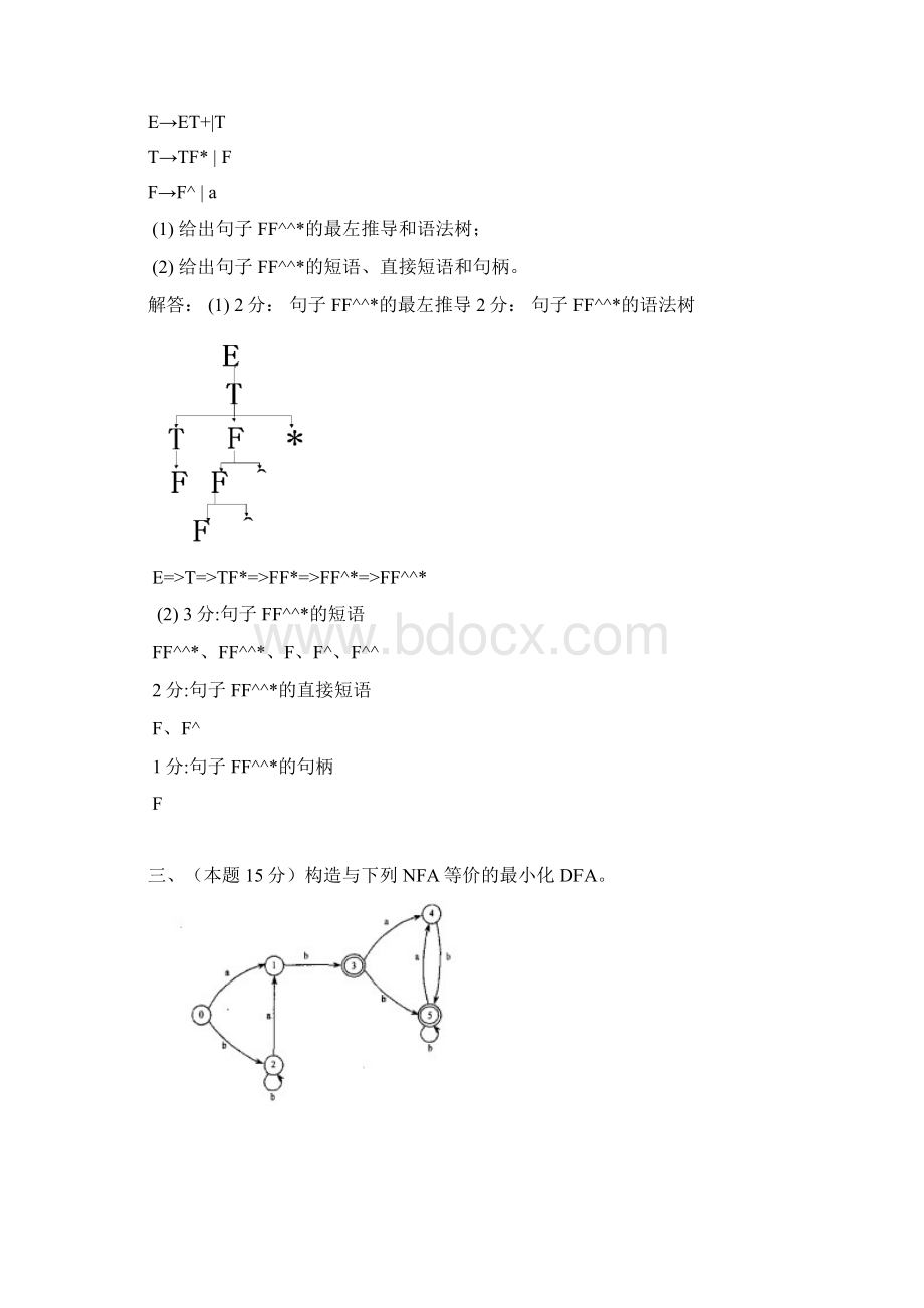 《编译原理》样卷及答案.docx_第2页