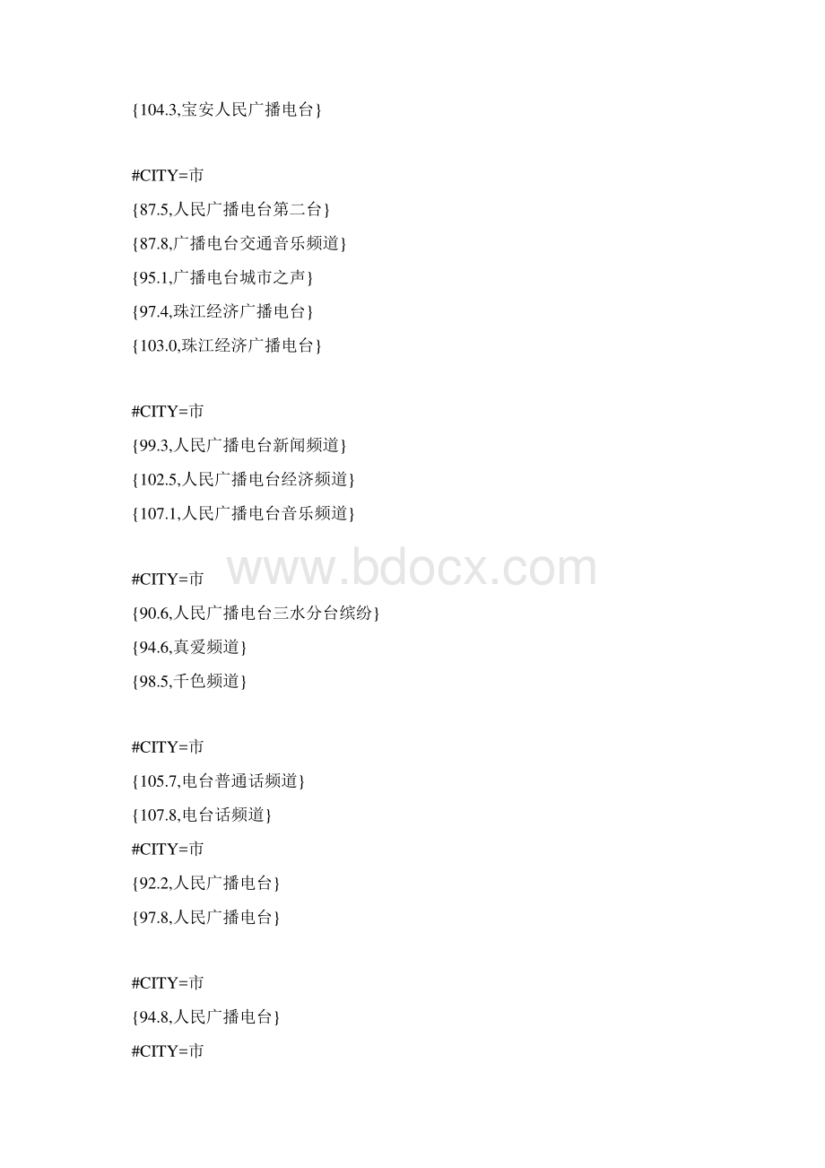 中国各地电台FM频率表Word文档下载推荐.docx_第3页