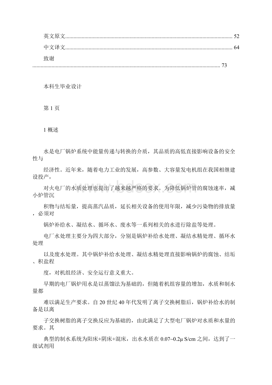 火力发电厂水处理系统设计毕业设计.docx_第3页