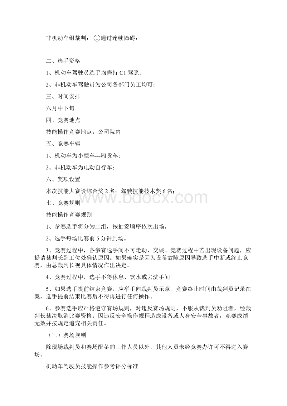 汽车驾驶技巧比赛策划方案14Word格式文档下载.docx_第2页