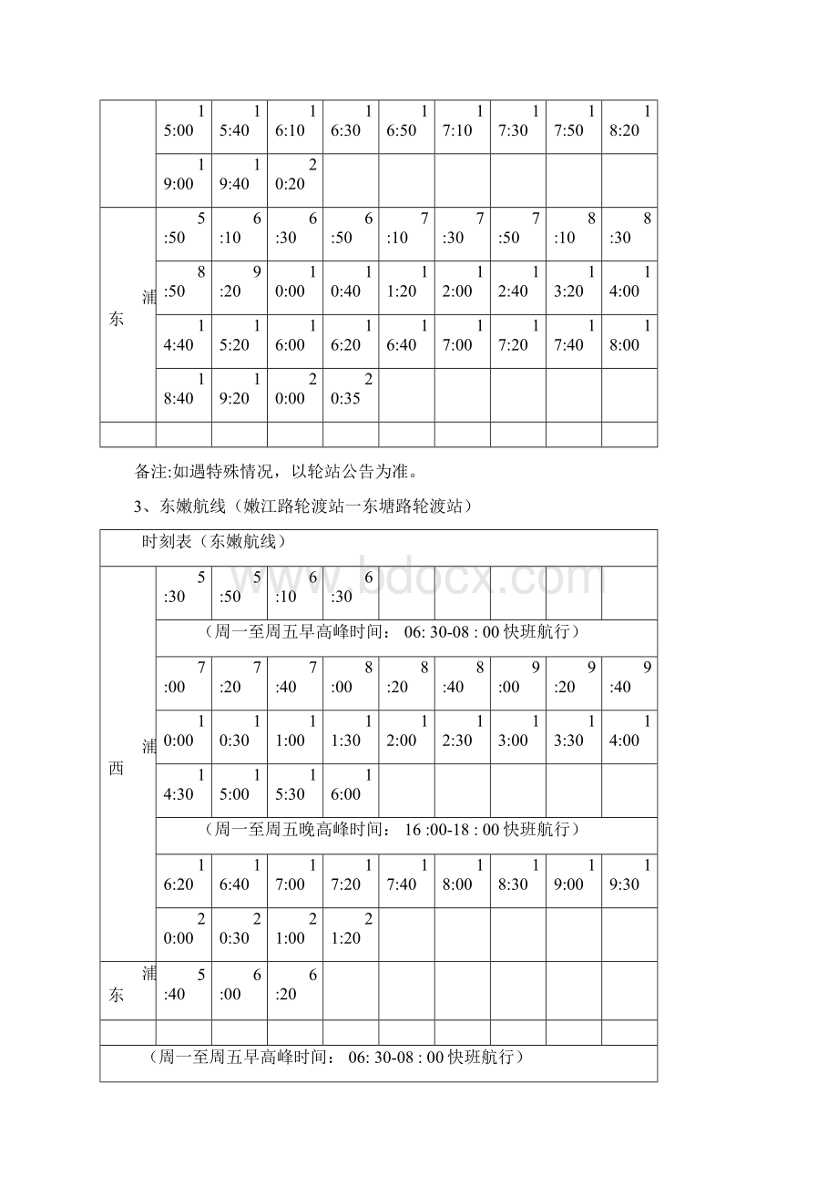 上海全部轮渡时刻表汇总情况.docx_第2页