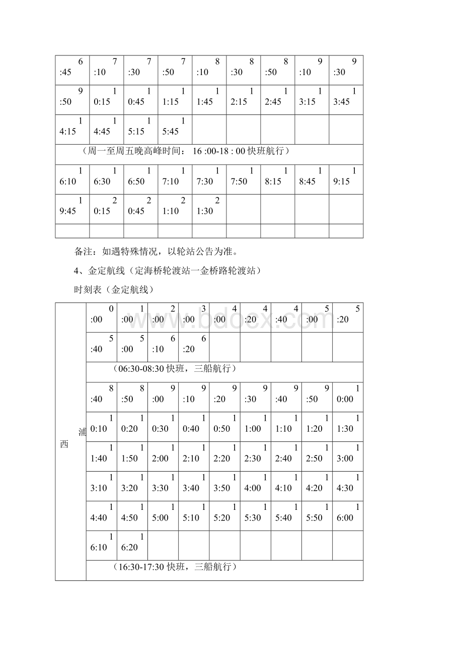 上海全部轮渡时刻表汇总情况.docx_第3页