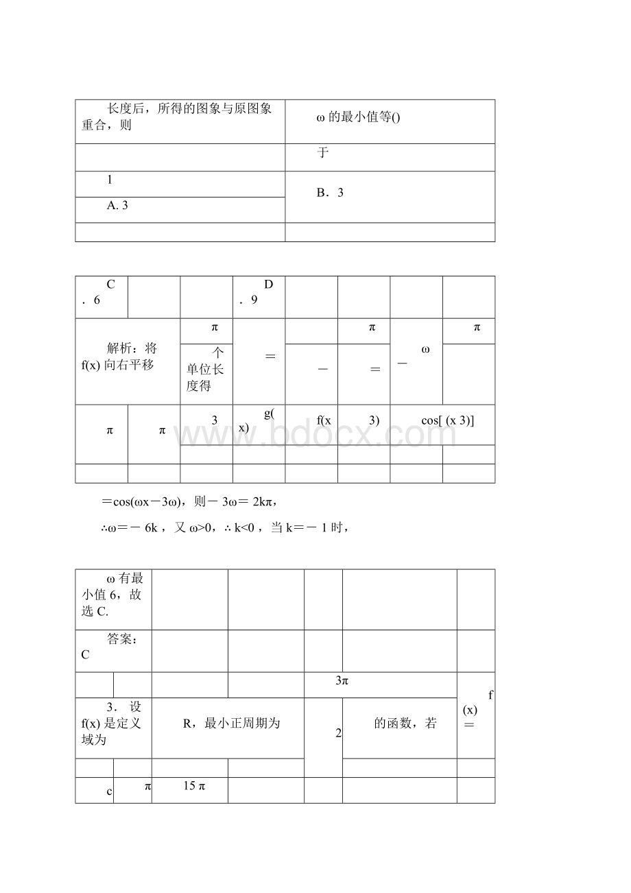 余弦函数图像及性质学习练习含答案doc.docx_第2页